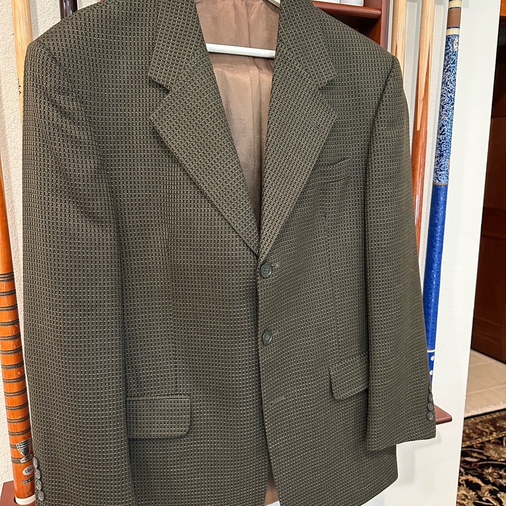 Elegant Men's Sport Coat in green and black